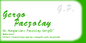 gergo paczolay business card